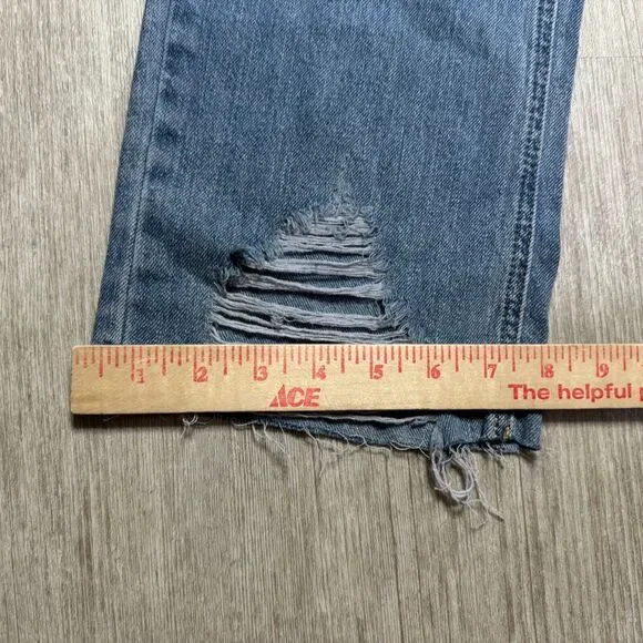American Rag Cie Womens Jeans Cropped Wide Leg Distressed Size 9 NEW 100% Cotton - Picture 14 of 16
